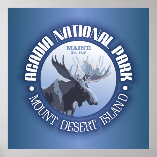 Poster Parc national de l'Acadie (orignal) (Devant)
