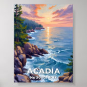 Poster Parc national de l'Acadie | Peinture Maine Art Voy (Devant)