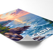 Poster Parc national de l'Acadie | Peinture Maine Art Voy (Coin)