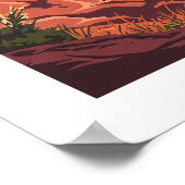 Poster Parc national de l'Acadie vintage (Coin)