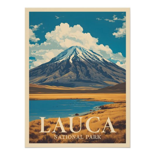 Poster Parc national de Lauca - Chili (Devant)