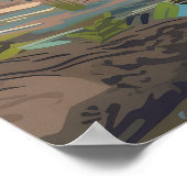 Poster Parc national de l'Isle Royale Lac Michigan (Coin)