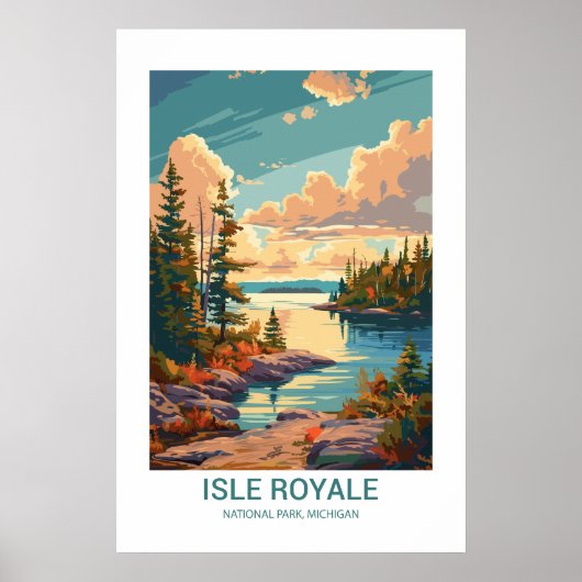 Poster Parc national de l'Isle Royale Michigan USA (Devant)
