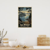 Poster Parc national de l'Isle Royale Rétro (Cuisine)