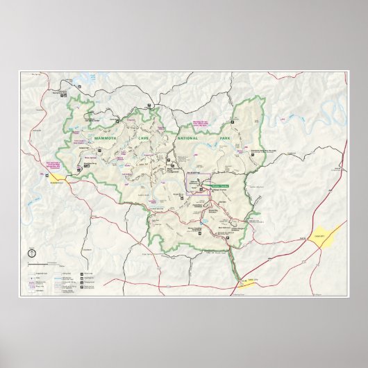 Poster Parc national de Mammoth Cave (Devant)