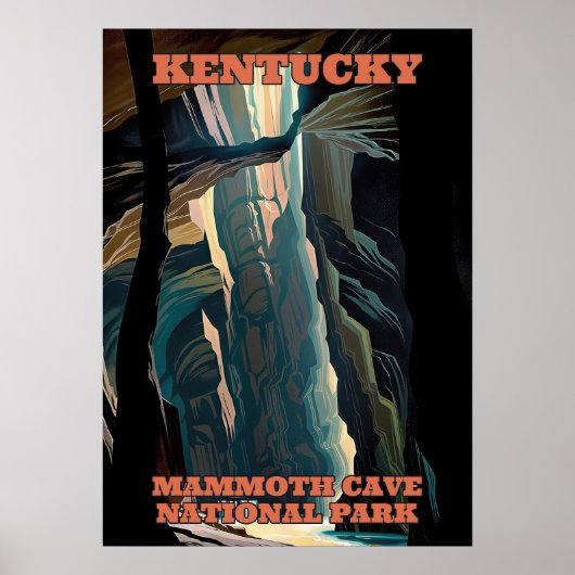 Poster Parc national de Mammoth Cave du Kentucky V02 (Devant)