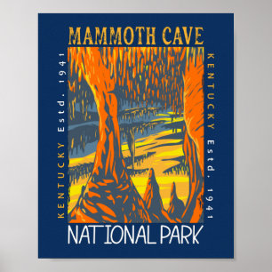 Poster Parc national de Mammoth Cave Kentucky désorganisé