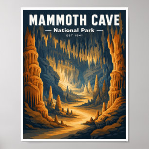 Poster Parc national de Mammoth Cave Voyage Vintage