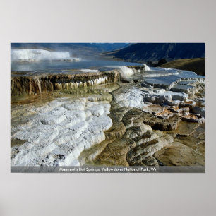 Poster Parc national de Mammoth Hot Springs, Yellowstone,