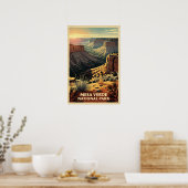 Poster Parc national de Mesa Verde Rétro (Cuisine)