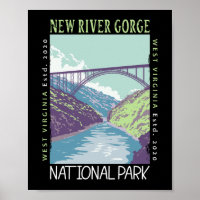 Parc national de New River Gorge Vintage désorgani