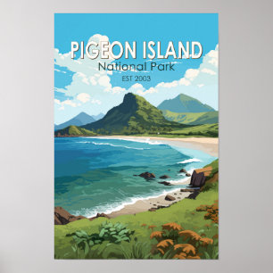 Poster Parc national de Pigeon Island Sainte-Lucie Travel