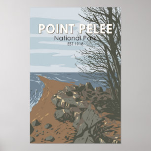 Poster Parc national de Point Pelee Art de voyage Vintage