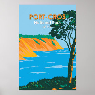 Poster Parc national de Port-Cros France Vintage