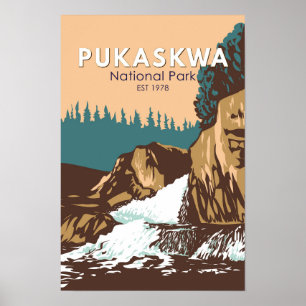 Poster Parc national de Pukaskwa Canada Voyage Art Vintag