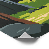 Poster Parc national de Redwood Minimal Vintage (Coin)