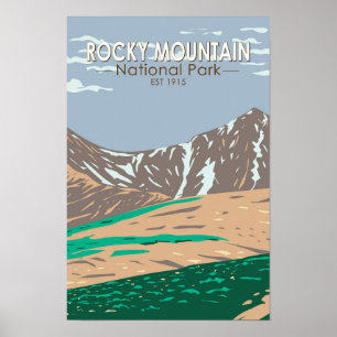 Poster Parc national de Rocky Mountain Colorado Grays Pea