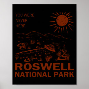 Poster Parc national de Roswell Ufo Soucoupes Volantes Ex