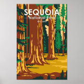 Poster Parc national de Sequoia Arbres géants de Sequoia (Devant)