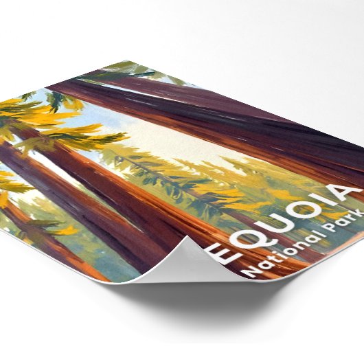 Poster Parc national de Sequoia | California Travel (Coin)