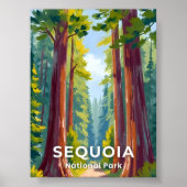 Poster Parc national de Sequoia | California Travel (Devant)