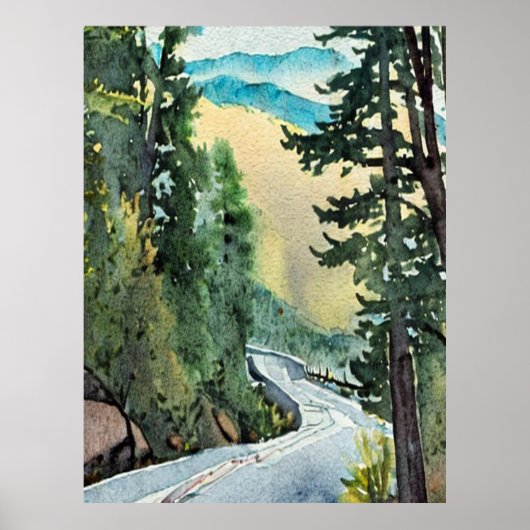 Poster Parc national de Shenandoah en skyline Vintage (Devant)