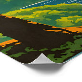 Poster Parc national de Shenandoah illustration retro Déc (Coin)