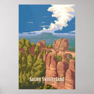 Poster Parc national de Suisse saxonne Allemagne Voyage