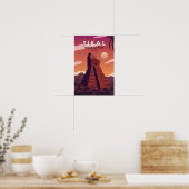 Poster Parc national de Tikal Guatemala Vintage (Cuisine)