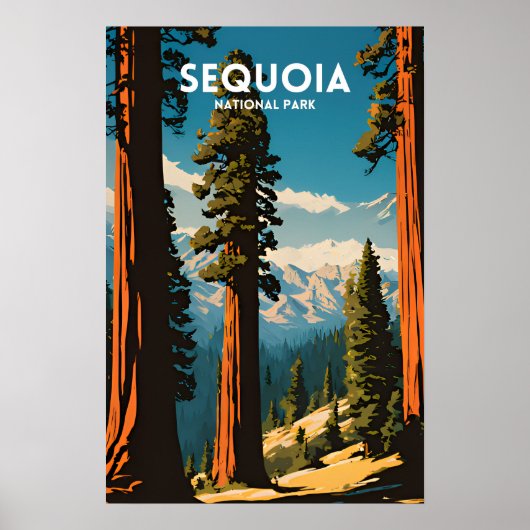 Poster Parc national de Travel Sequoia (Devant)