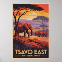 Parc national de Tsavo Est Kenya Illustration Voya
