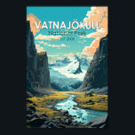 Poster Parc national de Vatnajokull Islande Voyager Vinta<br><div class="desc">Design vectoriel Vatnajökull. Définie par des glaciers massifs, des grottes de glace, des sommets enneigés, des zones géothermiques et des rivières, la région comprend Jökulsárlón.</div>