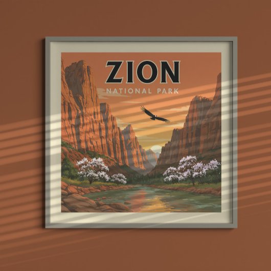 Poster Parc national de vintage Sion