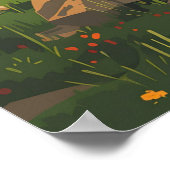 Poster Parc national de Wind Cave Bison Dakota du Sud (Coin)