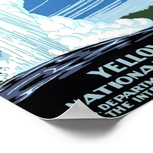 Poster Parc national de Yellowstone (Coin)
