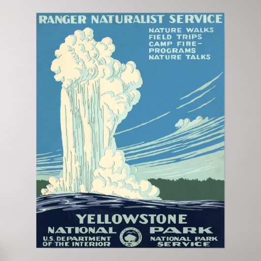 Poster Parc national de Yellowstone (Devant)