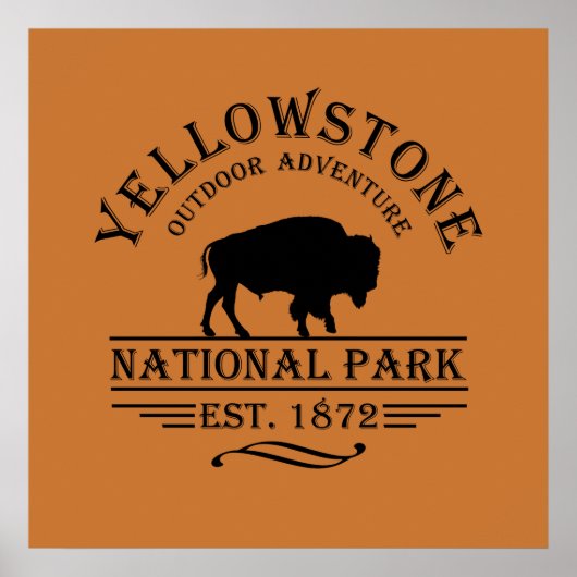 Poster parc national de yellowstone (Devant)