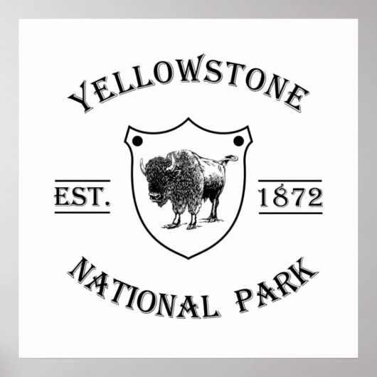 Poster parc national de yellowstone (Devant)
