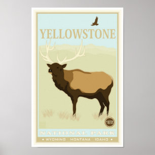 Poster Parc national de Yellowstone