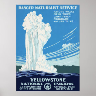 Poster Parc national de Yellowstone
