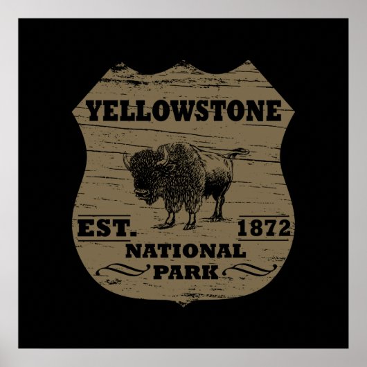 Poster parc national de yellowstone  (Devant)