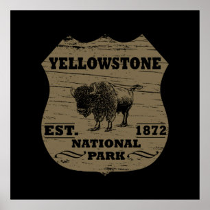 Poster parc national de yellowstone