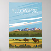 Poster Parc national de Yellowstone (Devant)