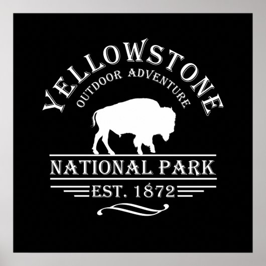 Poster Parc national de Yellowstone (Devant)