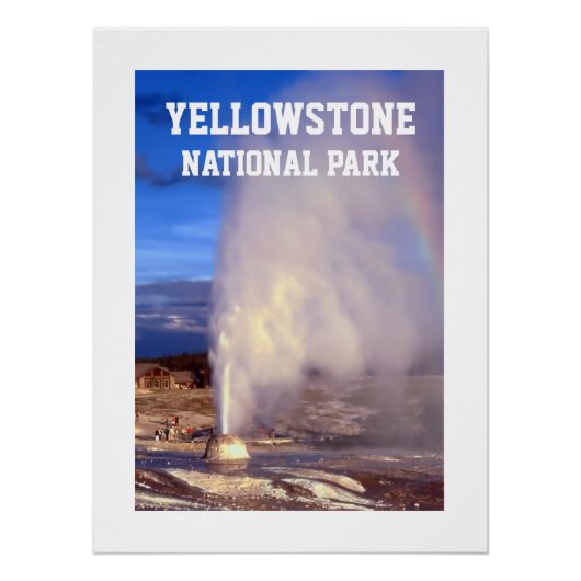 Poster Parc national de Yellowstone (Devant)
