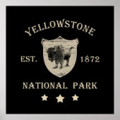 Poster Parc national de Yellowstone (Devant)