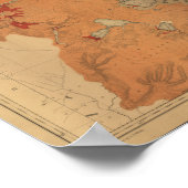 Poster Parc national de Yellowstone 1878 Carte des relevé (Coin)