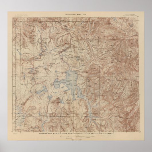 Poster Parc national de Yellowstone 2 (Devant)