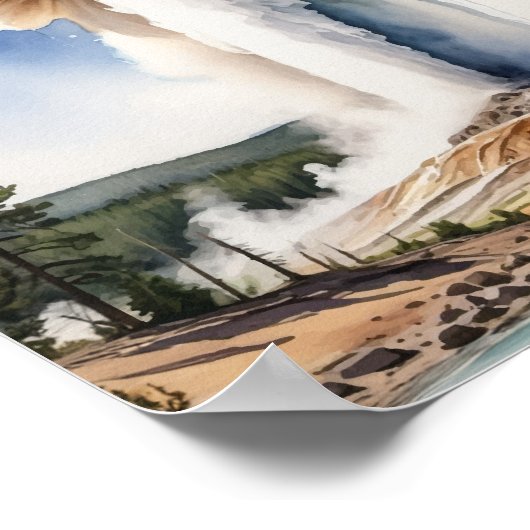 Poster Parc national de Yellowstone Ancien art religieux (Coin)