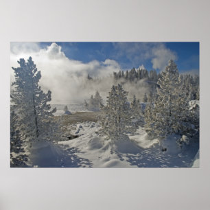 Poster Parc national de Yellowstone de bassin de geyser